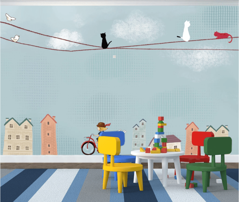 3D Red Kitten WC266 Wall Murals Wallpaper AJ Wallpaper 2