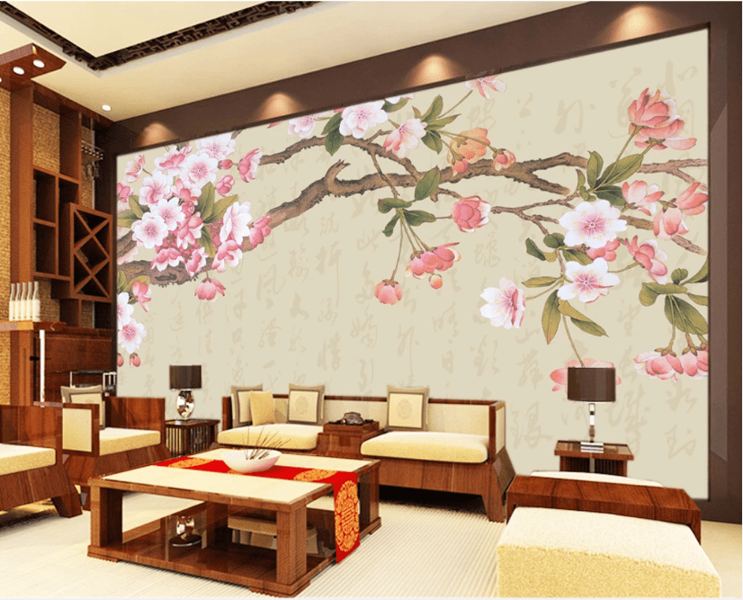 3D Red Plum WC265 Wall Murals Wallpaper AJ Wallpaper 2