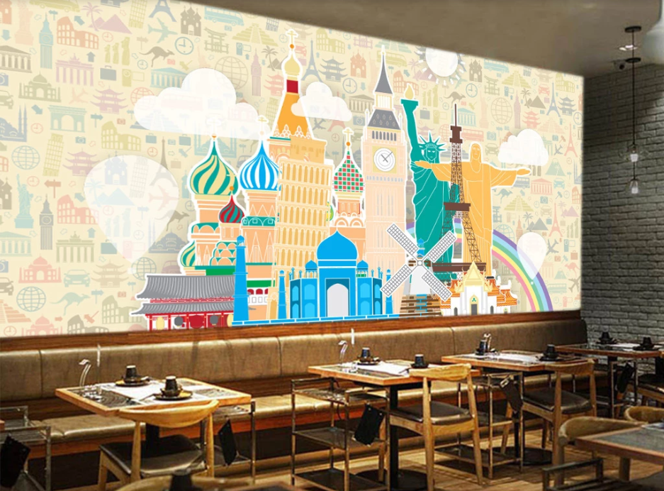 3D Cartoon New York WC238 Wall Murals Wallpaper AJ Wallpaper 2