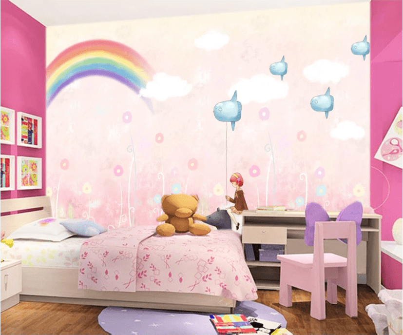 3D Cartoon Rainbow WC235 Wall Murals Wallpaper AJ Wallpaper 2