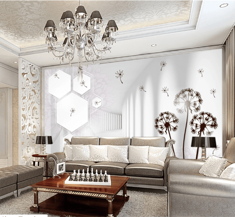 3D Dandelion Elegant WC232 Wall Murals Wallpaper AJ Wallpaper 2