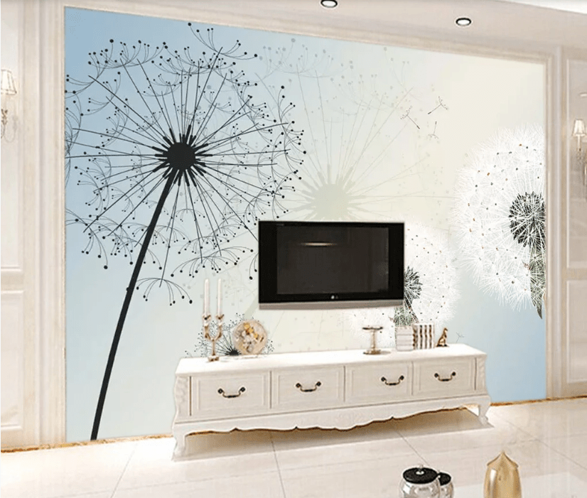 3D Dandelion WC187 Wall Murals Wallpaper AJ Wallpaper 2