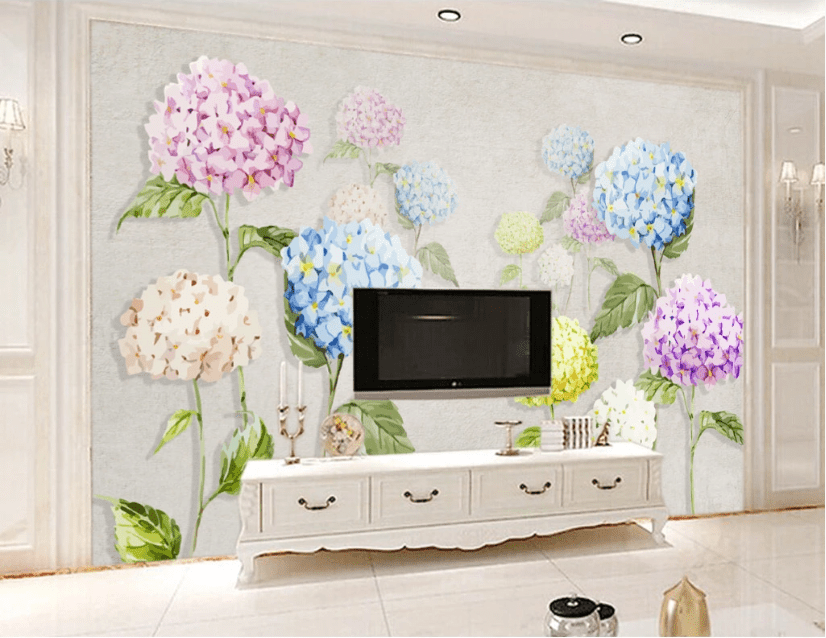 3D Color Flower WC171 Wall Murals Wallpaper AJ Wallpaper 2