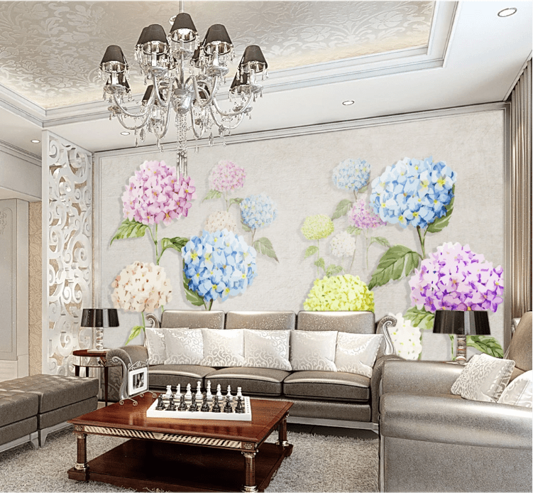 3D Color Flower WC171 Wall Murals Wallpaper AJ Wallpaper 2