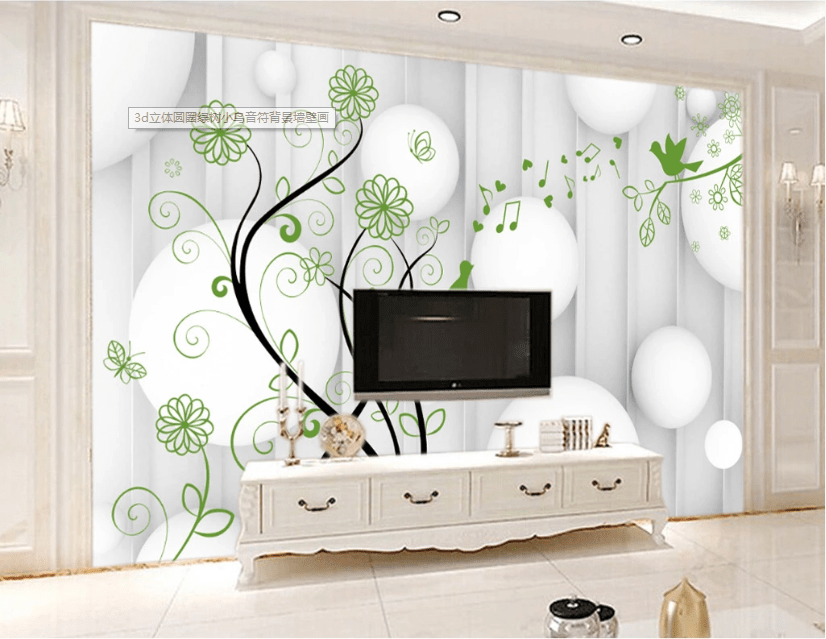 3D Green Note WC162 Wall Murals Wallpaper AJ Wallpaper 2