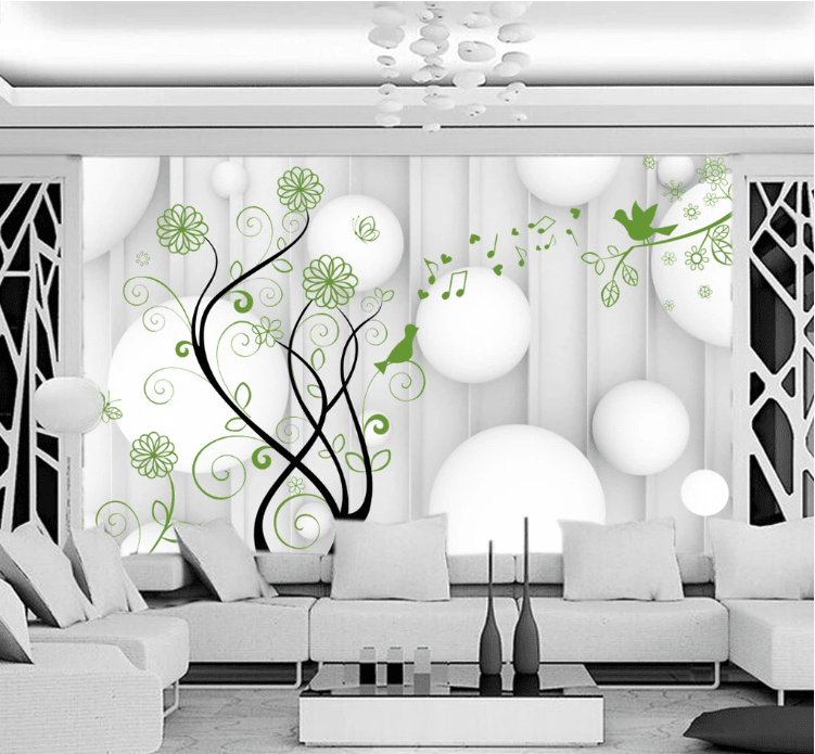 3D Green Note WC162 Wall Murals Wallpaper AJ Wallpaper 2