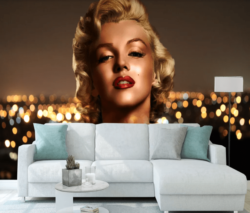 3D Monroe Star WC109 Wall Murals Wallpaper AJ Wallpaper 2