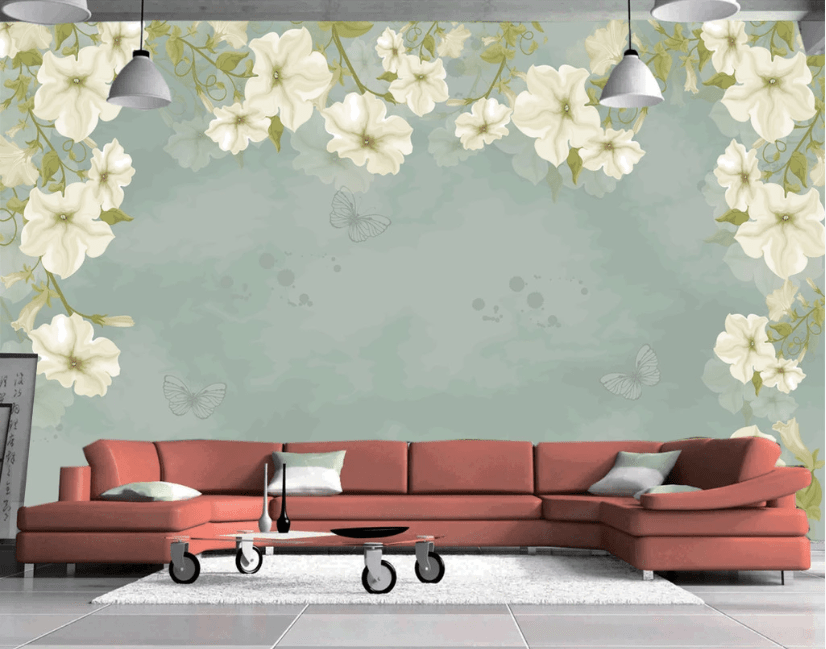3D Blooming Lily WC104 Wall Murals Wallpaper AJ Wallpaper 2
