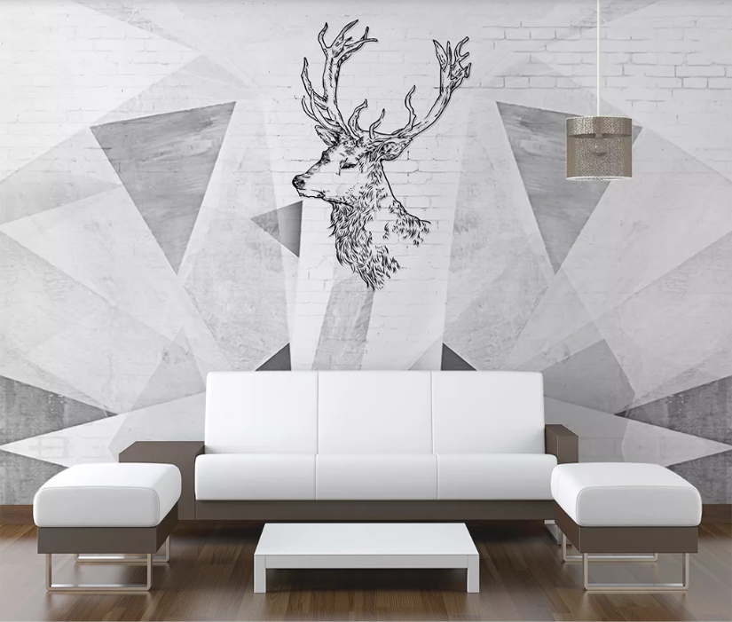 3D Graffiti Deer WC2075 Wall Murals