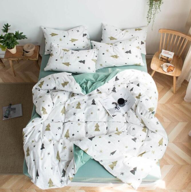 3D Green Little Christmas Tree 7067 Bed Pillowcases Quilt