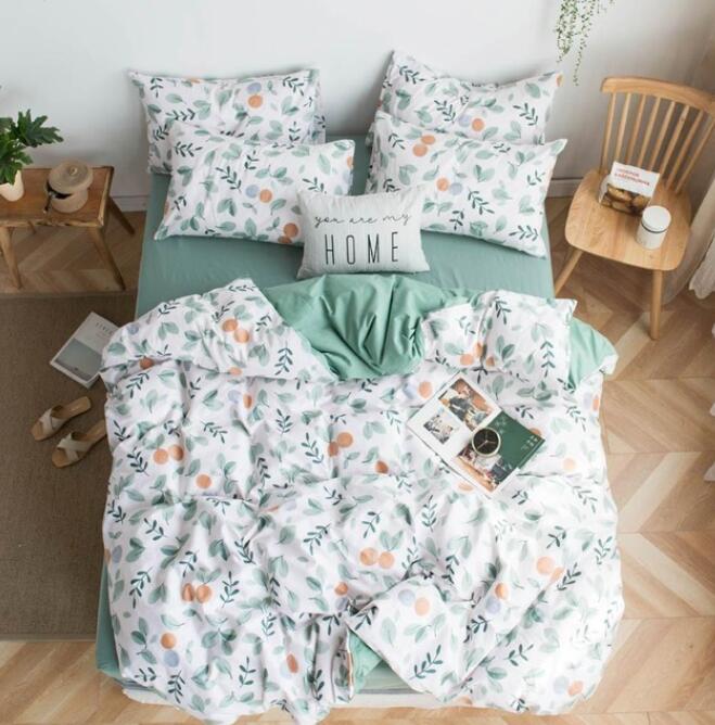 3D Green Floral 7069 Bed Pillowcases Quilt