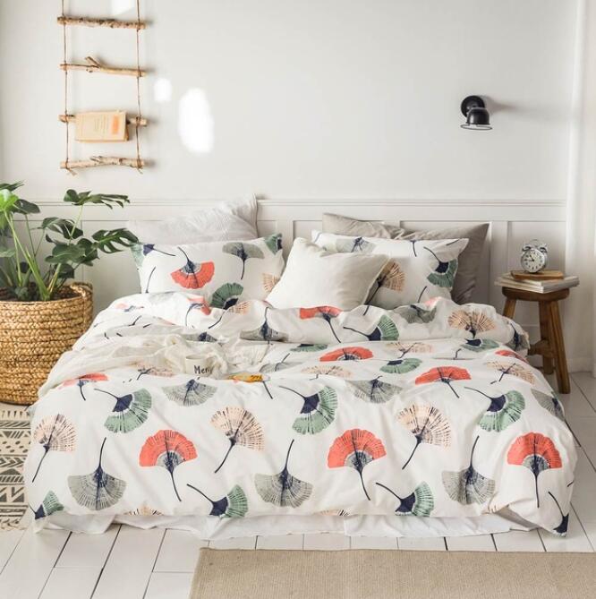 3D Ginkgo Biloba 7034 Bed Pillowcases Quilt