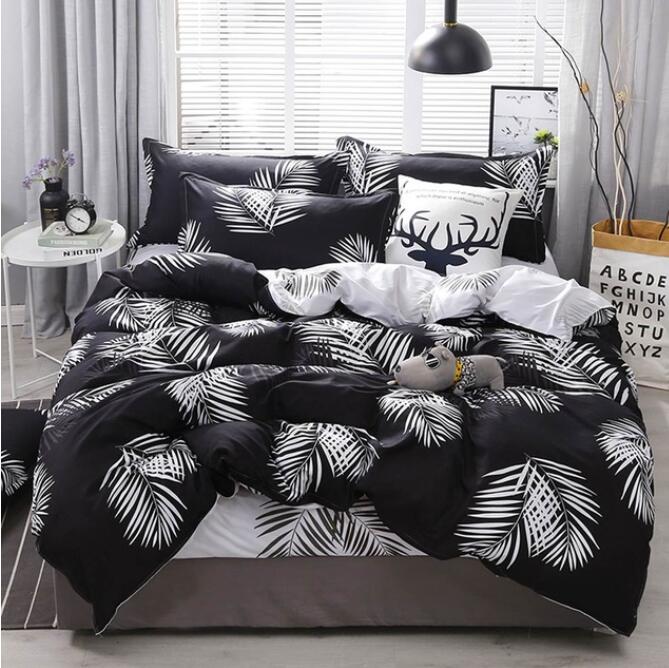3D Black And White 7154 Bed Pillowcases Quilt