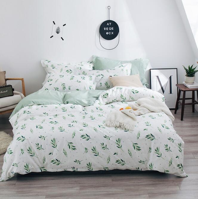 3D Green Leaves 5141 Bed Pillowcases Quilt