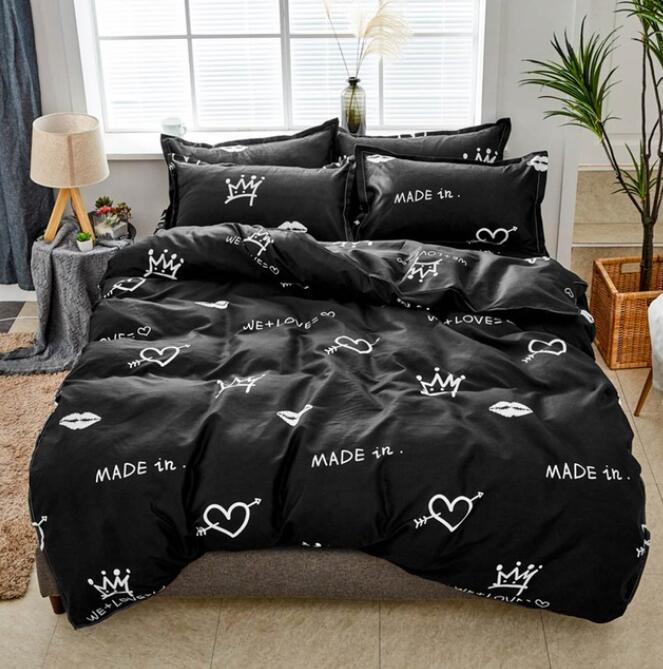 3D Love Crown 7144 Bed Pillowcases Quilt