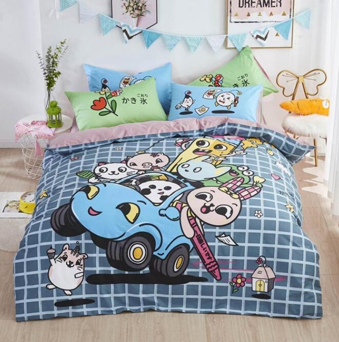 3D Cartoon Car Animals 5047 Bed Pillowcases Quilt
