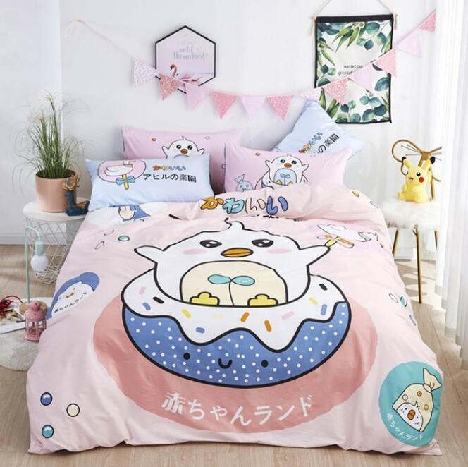 3D Cartoon Donut Chicken 5049 Bed Pillowcases Quilt