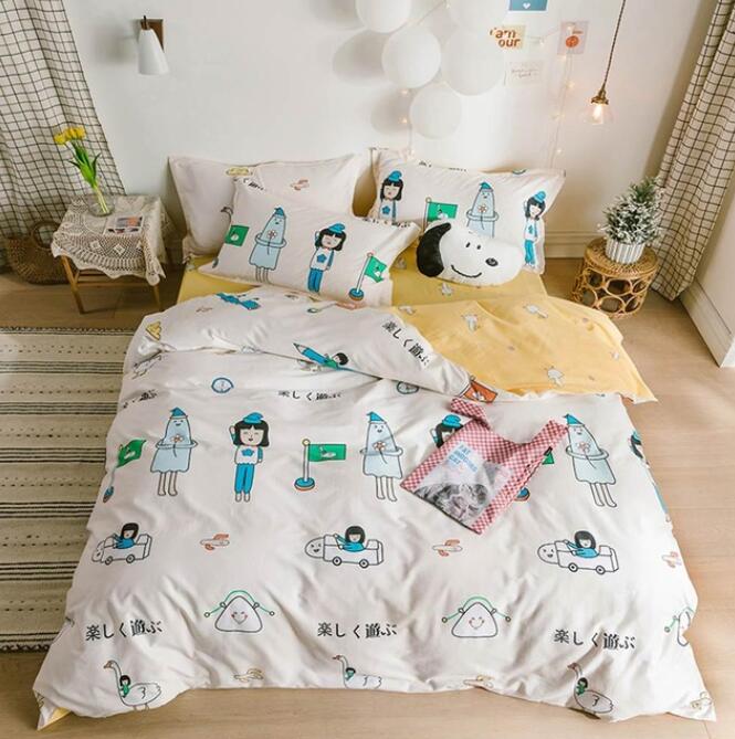 3D Cartoon Little Girl 6170 Bed Pillowcases Quilt