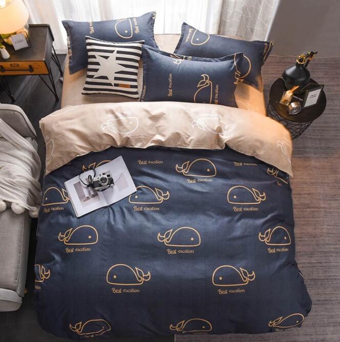 3D Line Whale 7104 Bed Pillowcases Quilt