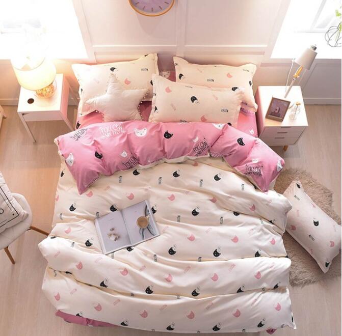 3D Cartoon Kitten Head 7107 Bed Pillowcases Quilt