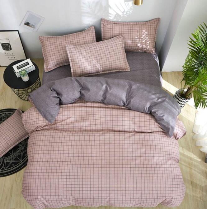 3D Pink Small Lattice 5085 Bed Pillowcases Quilt