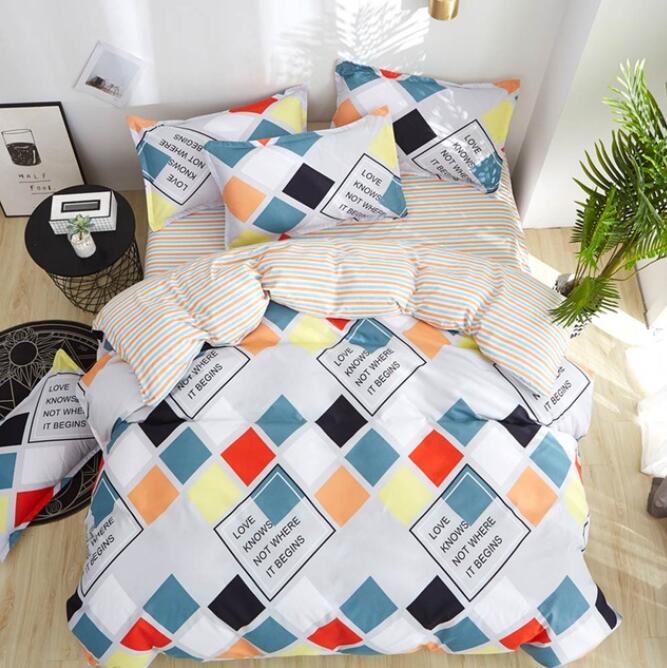 3D Color Diamond Lattice 5101 Bed Pillowcases Quilt