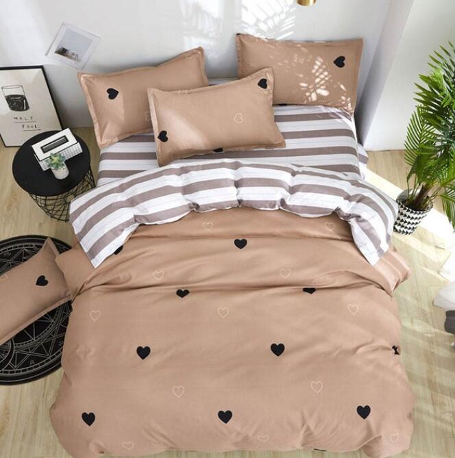 3D Little Black Love 7176 Bed Pillowcases Quilt