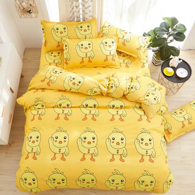 3D Yellow Duckling 5093 Bed Pillowcases Quilt