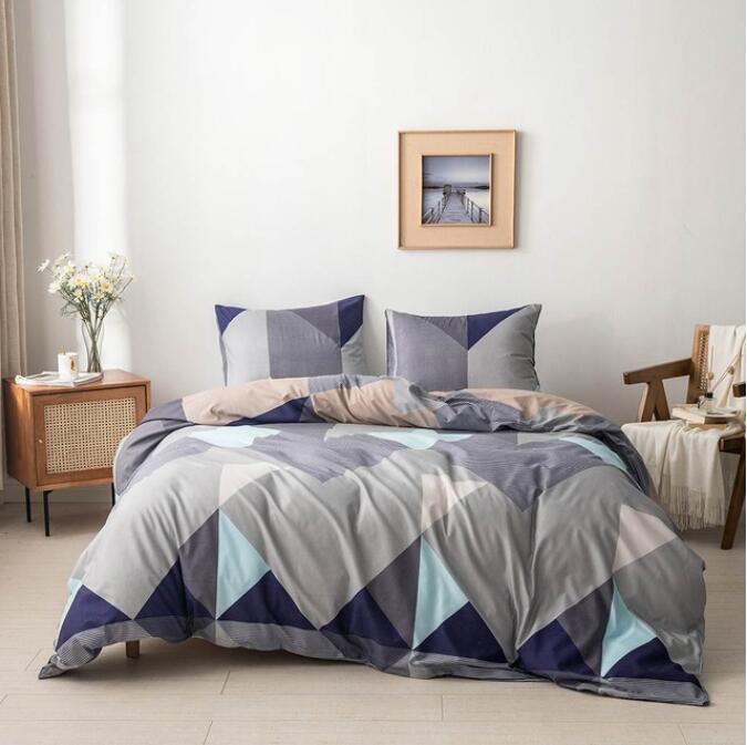 3D Triangle Stitching 12006 Bed Pillowcases Quilt