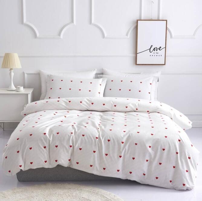 3D Little Red Love 7178 Bed Pillowcases Quilt