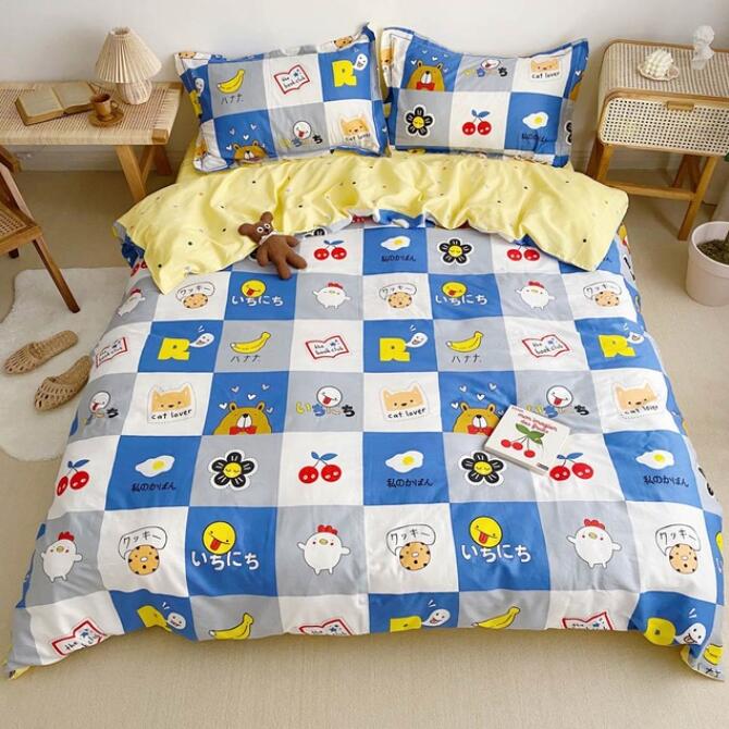 3D Blue Plaid Bear 5039 Bed Pillowcases Quilt