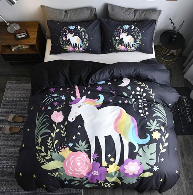 3D Wreath Unicorn 7028 Bed Pillowcases Quilt
