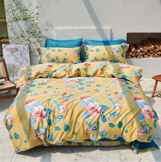 3D Yellow Background 5009 Bed Pillowcases Quilt