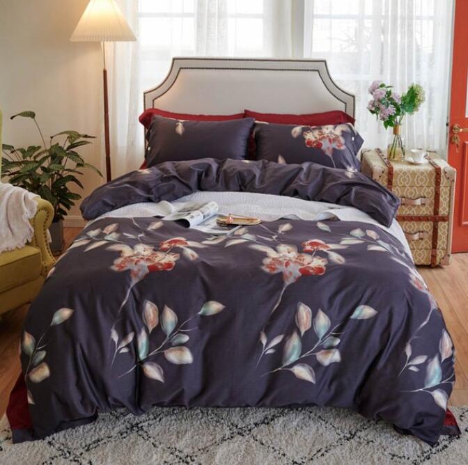 3D Brown Flower Leaf 5005 Bed Pillowcases Quilt