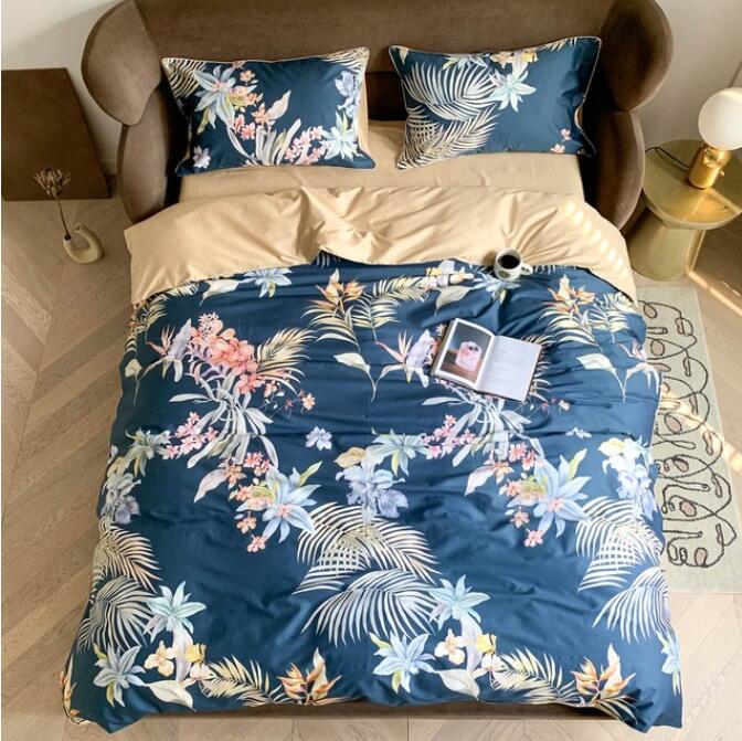3D Blue Lily Flower 7125 Bed Pillowcases Quilt