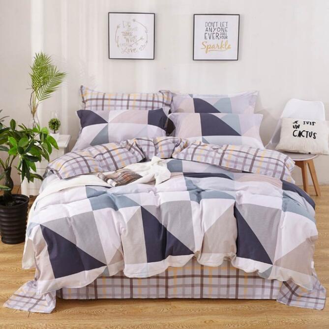 3D Blue Triangle 7094 Bed Pillowcases Quilt