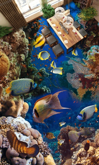 3D Sea Bottom Floor Mural Wallpaper AJ Wallpaper 2