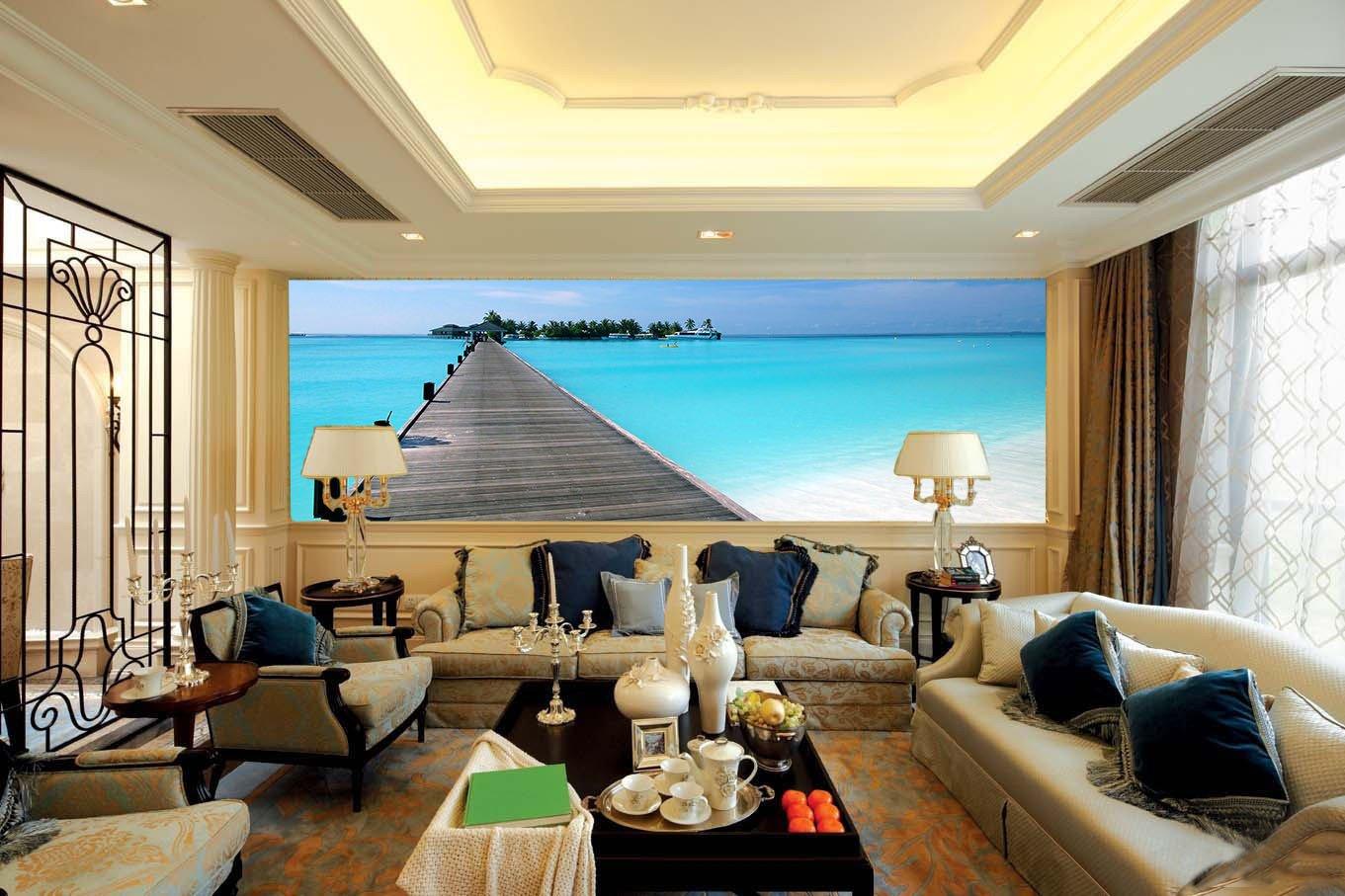 Sea Wooden Bridge 8 Wallpaper AJ Wallpaper