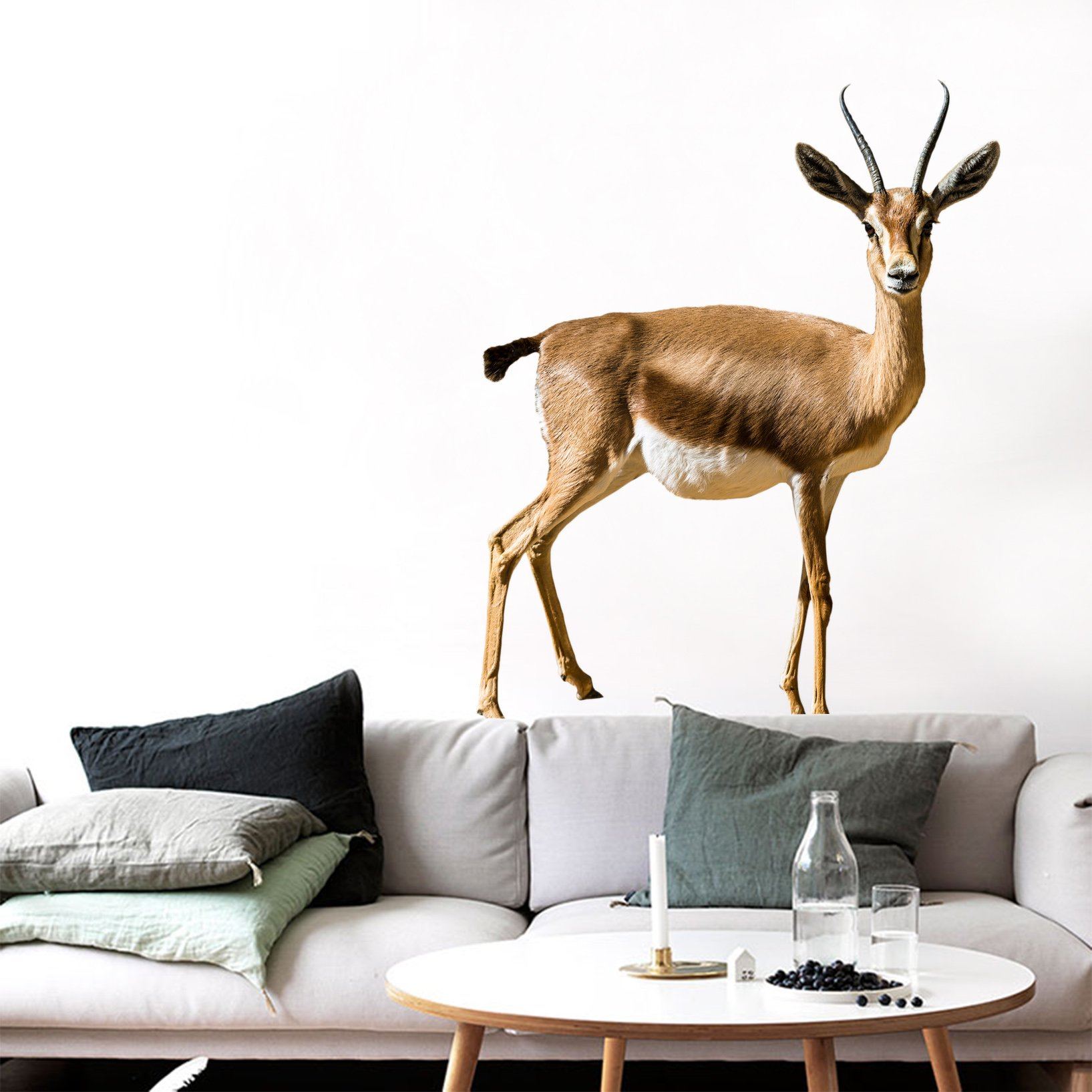 3D Brown Antelope 139 Animals Wall Stickers Wallpaper AJ Wallpaper