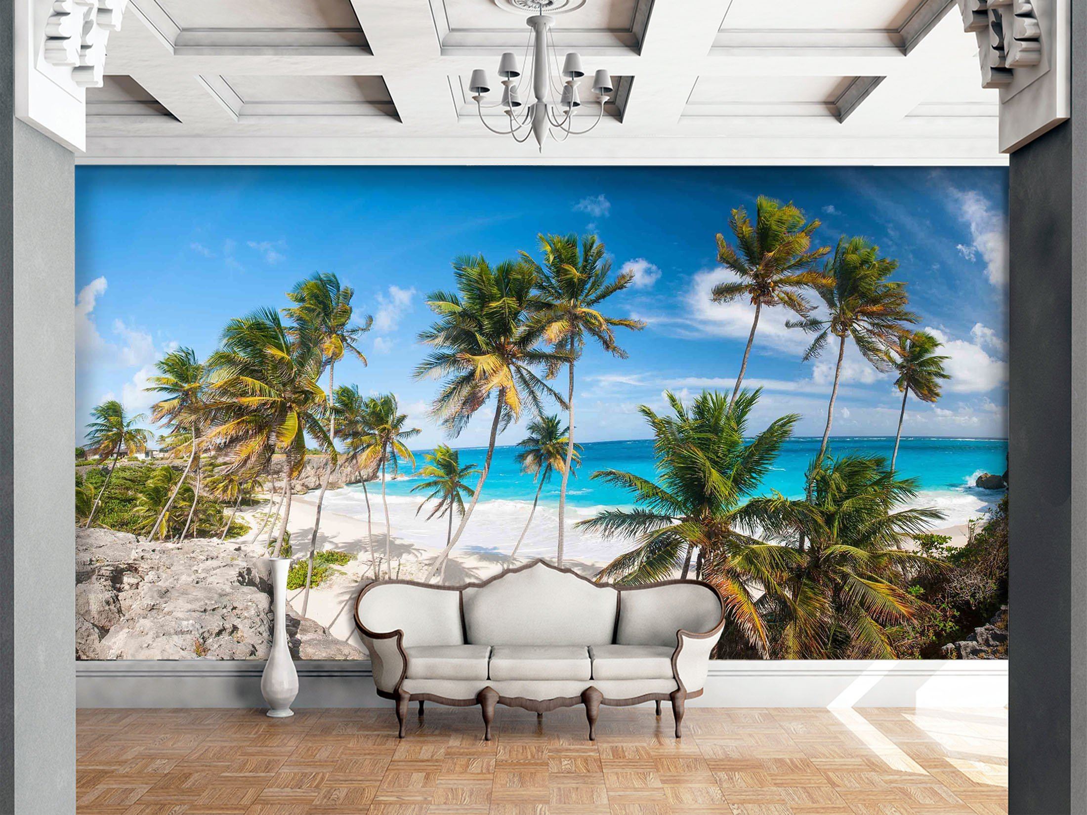 3D Wind Blowing Coconut 680 Wallpaper AJ Wallpaper