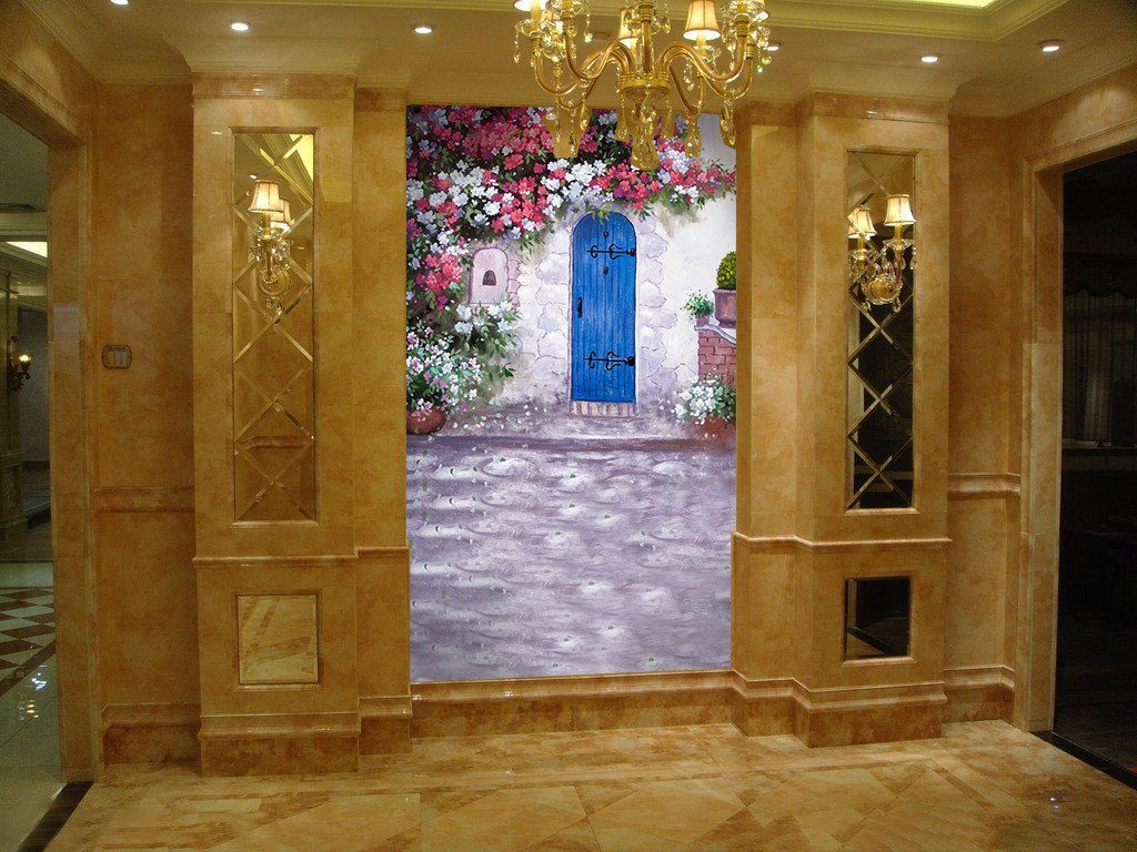 Gate Flowers Wallpaper AJ Wallpaper