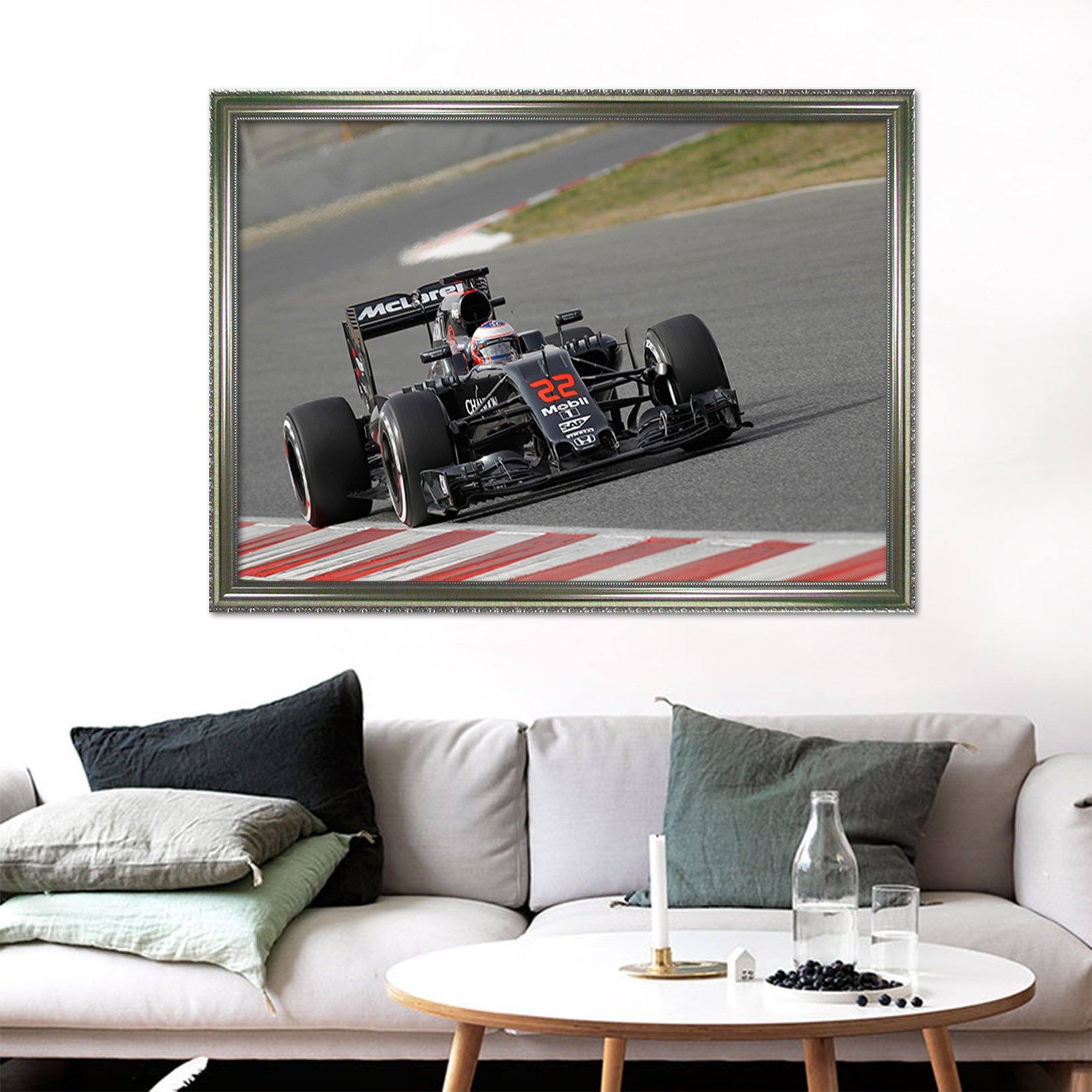 3D Running Truck 199 Fake Framed Print Painting Wallpaper AJ Creativity Home