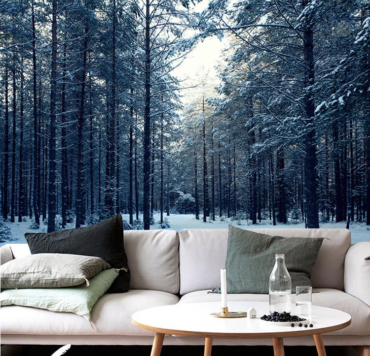 3D Snow Shrub Forest 827 Wallpaper AJ Wallpaper