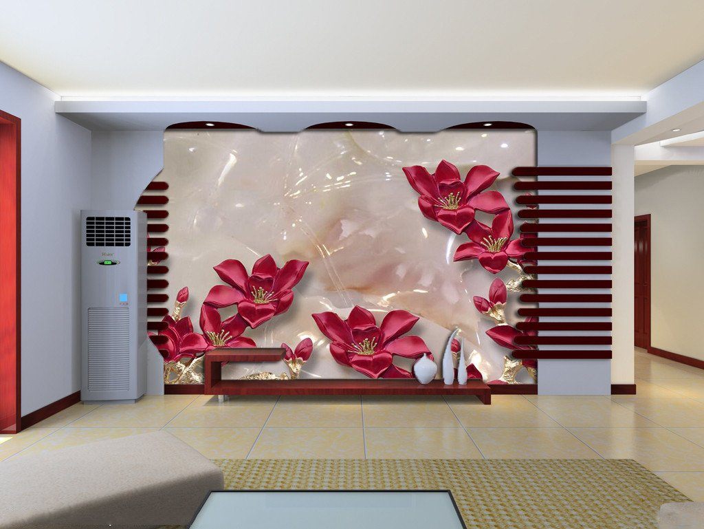 Red Art Flower 244 Wallpaper AJ Wallpaper 1