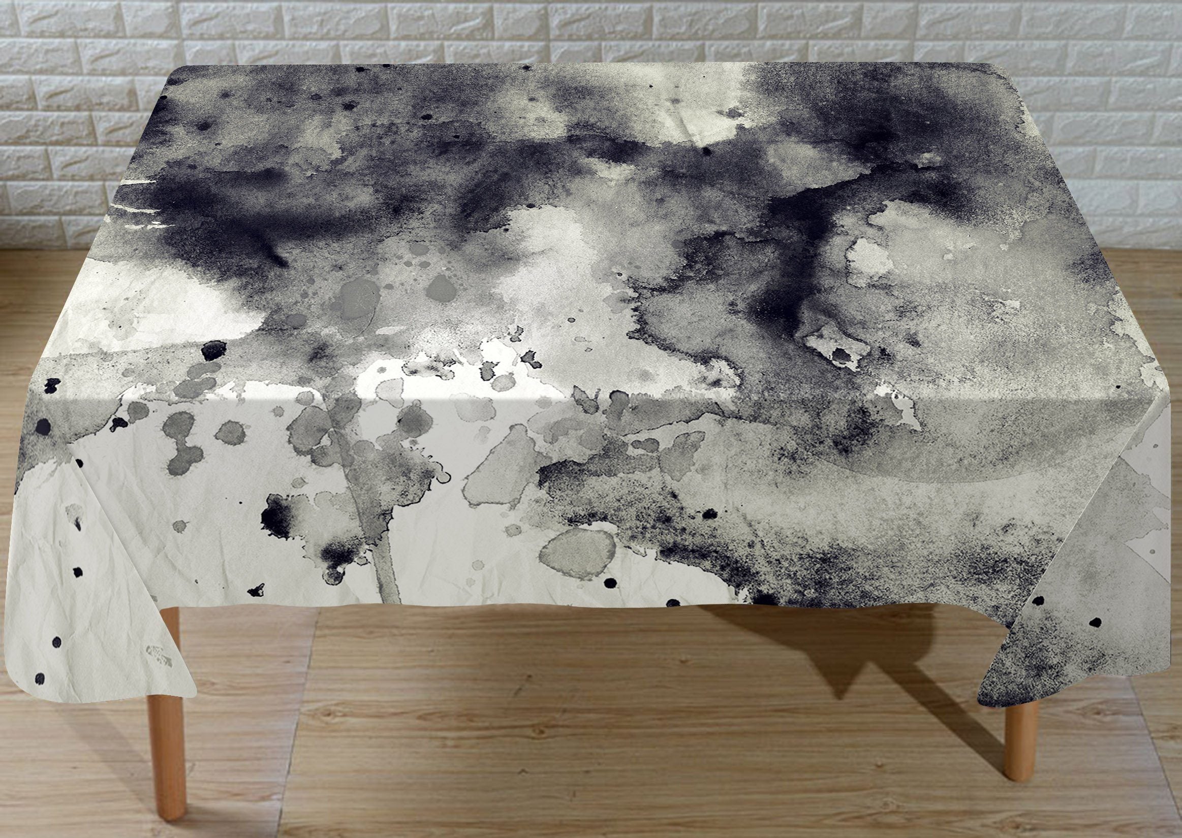 3D Black Ink Painting 3 Tablecloths Wallpaper AJ Wallpaper