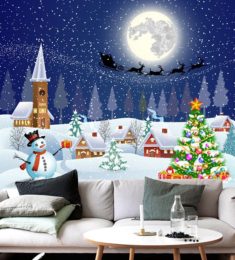 3D Moon Deer Fly 084 Wallpaper AJ Wallpaper