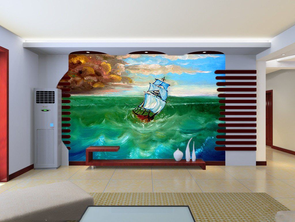 Sea Struggling Boat Wallpaper AJ Wallpaper