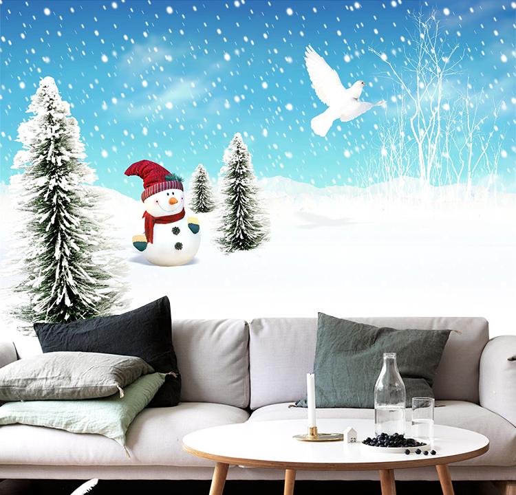 3D Snow Dove 051 Wallpaper AJ Wallpaper
