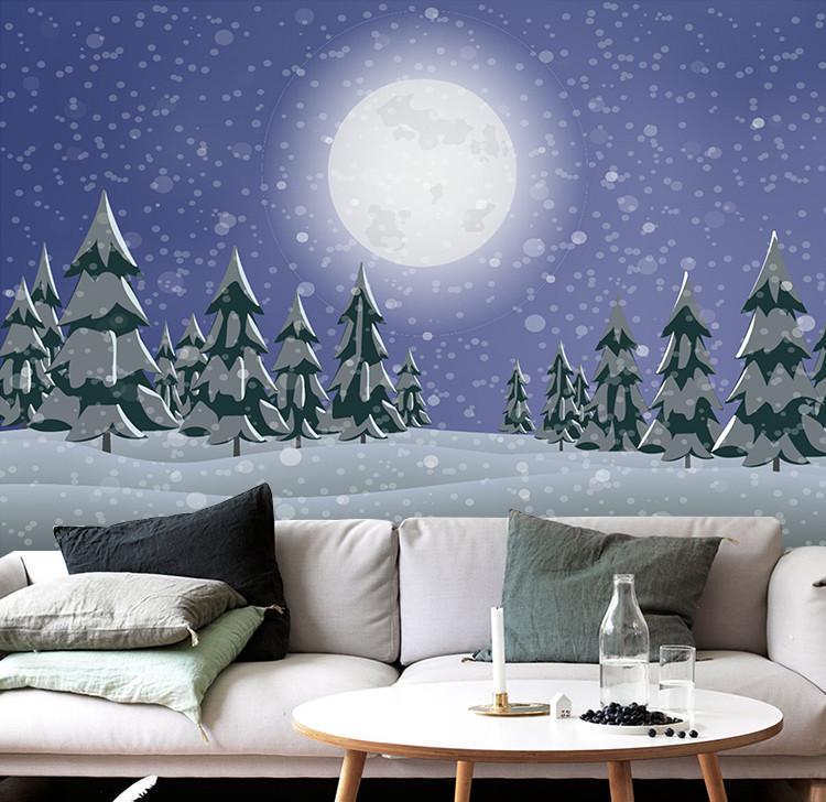 3D Christmas Bright Moon 78 Wallpaper AJ Wallpaper