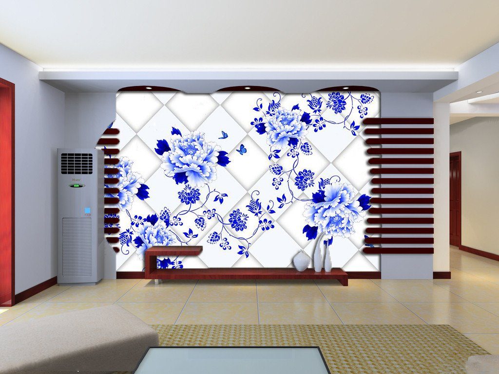 Blue Flowers 843 Wallpaper AJ Wallpaper 1